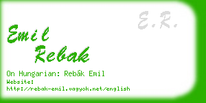 emil rebak business card