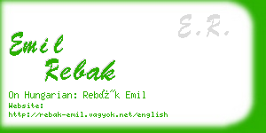 emil rebak business card